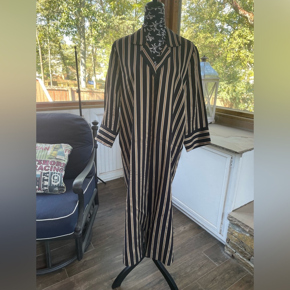 *NWT* 7 For All Mankind Black and Tan Striped Dress
